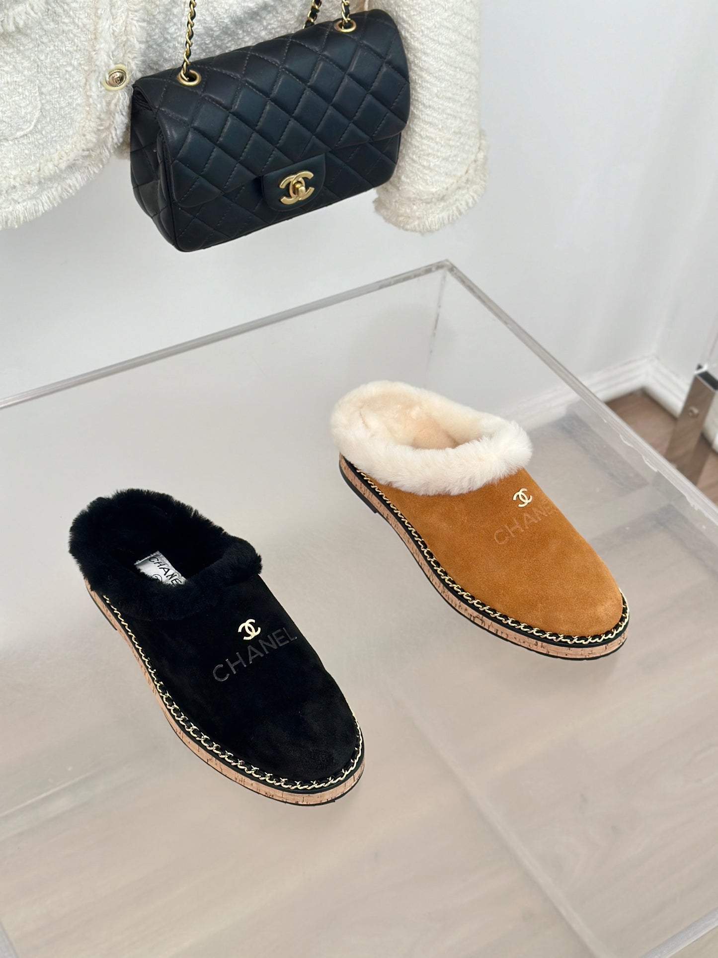 Chanel Suede Slippers