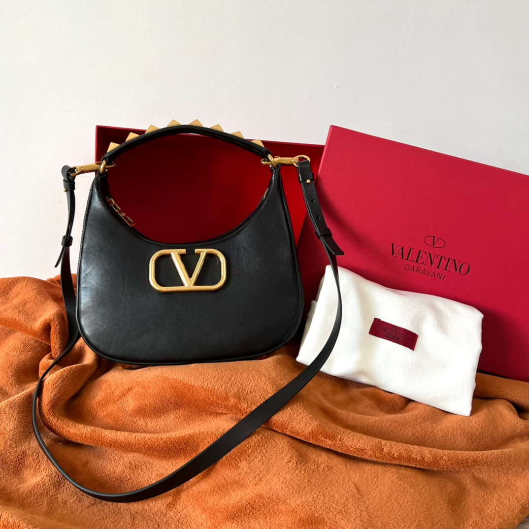 Valentino Garavani Roman Stud VLogo Plaque Tote Bag