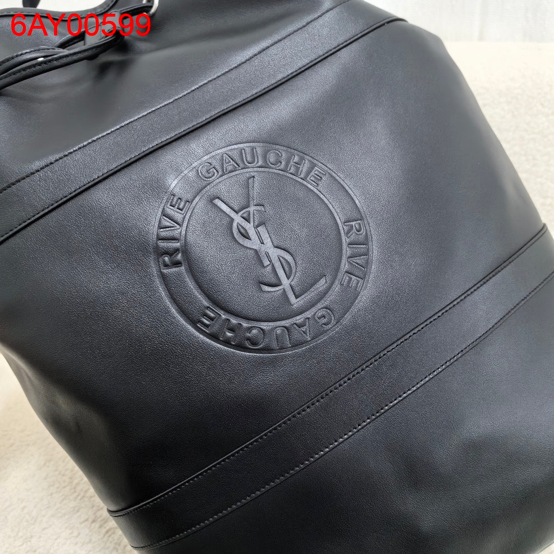 YSL Rive Gauche leather backpack