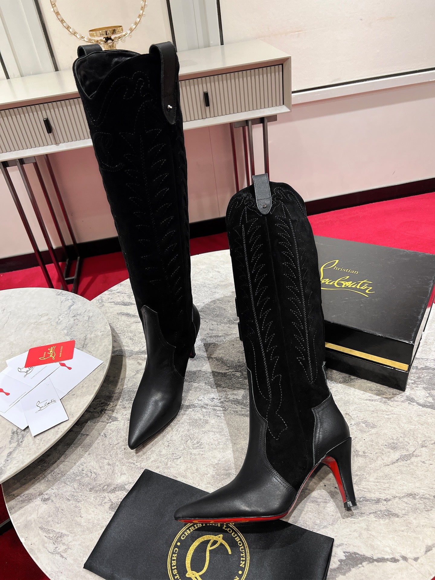 Christian Louboutin Heel High Suede Boots