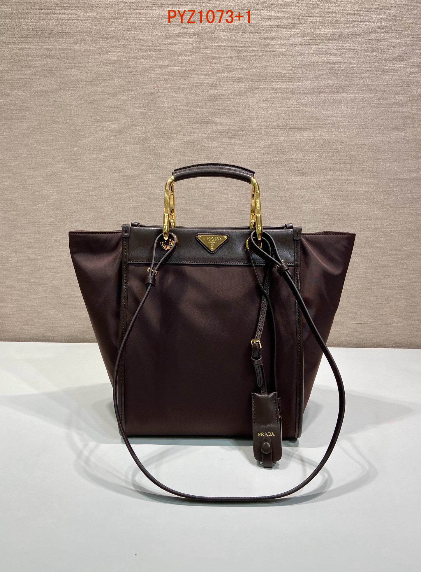 Prada Medium Re-Nylon and leather tote bag