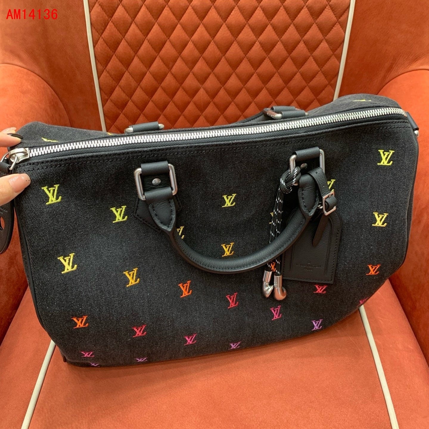 Louis Vuitton Speedy 40 Bandoulière Blason Denim