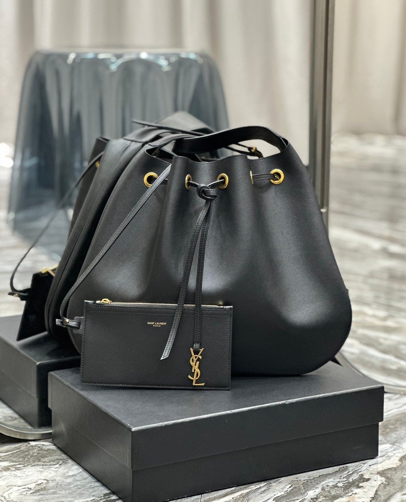 YSL Flat Hobo Bag