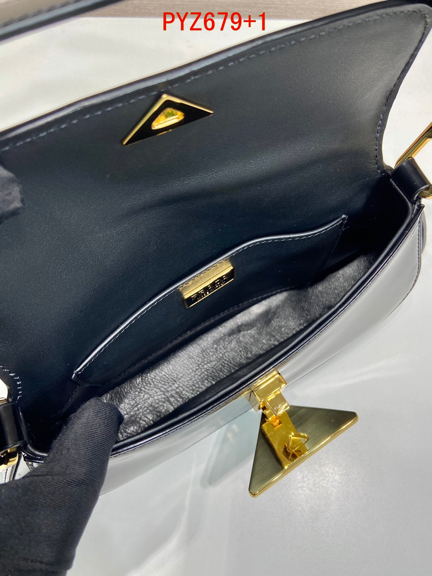 Prada Brushed leather shoulder bag