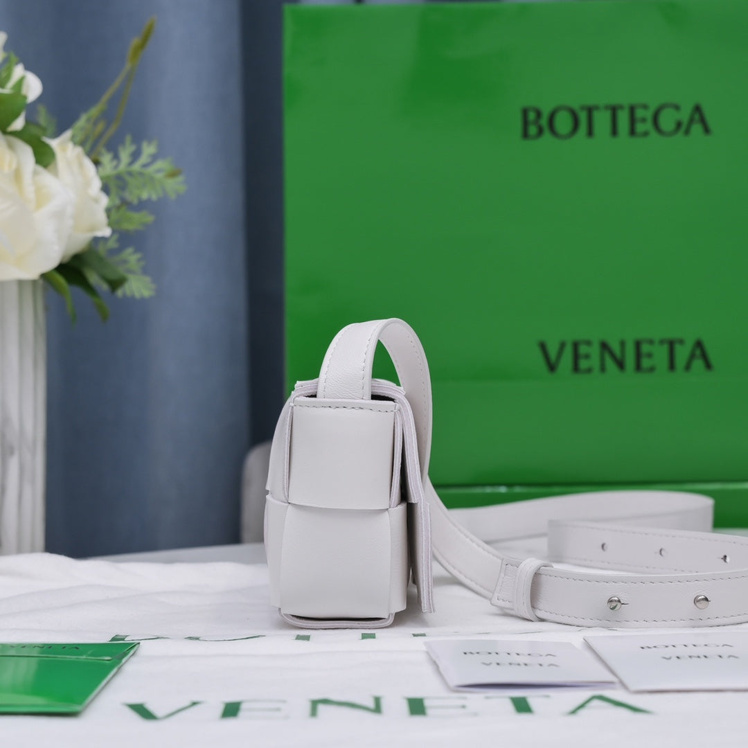Bottega Veneta Cassette Mini Intrecciato Messenger Bag