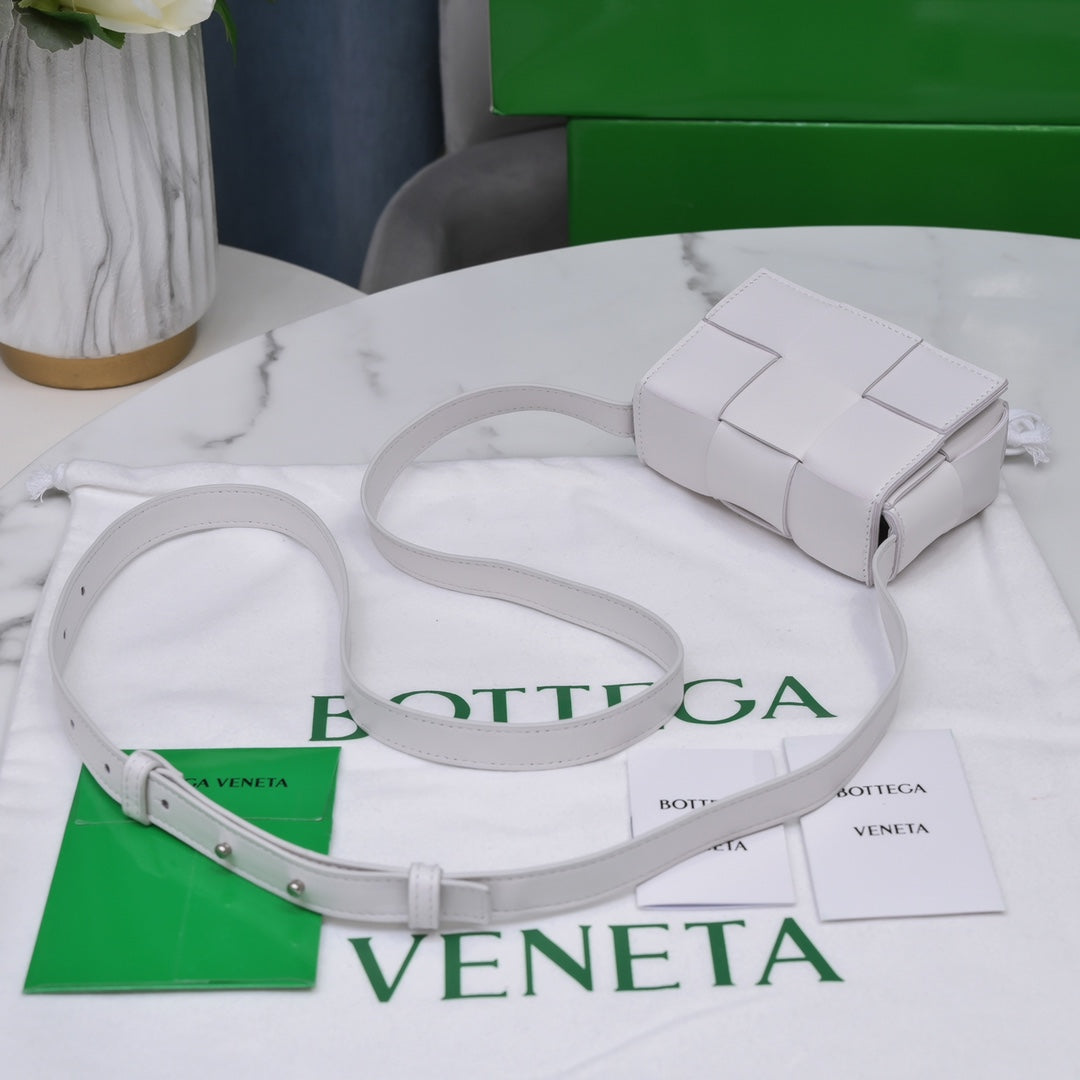 Bottega Veneta Cassette Mini Intrecciato Messenger Bag