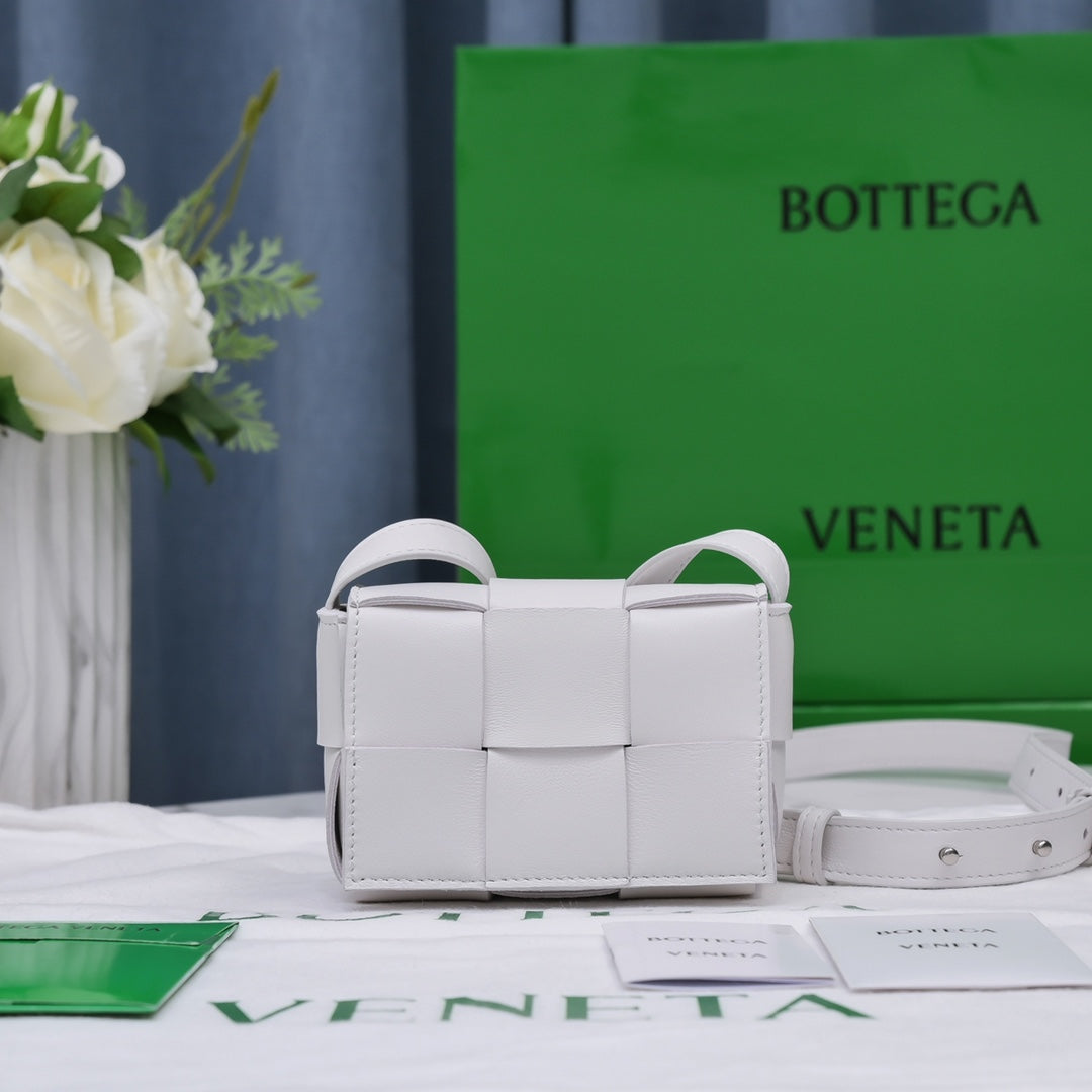 Bottega Veneta Cassette Mini Intrecciato Messenger Bag