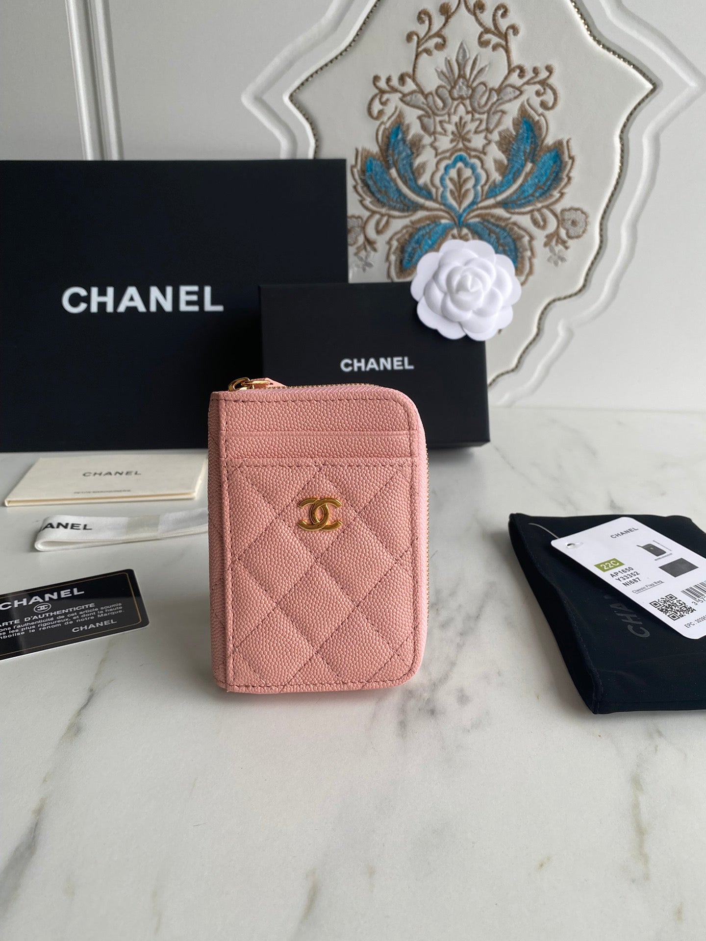 Chanel Zip Card Holder