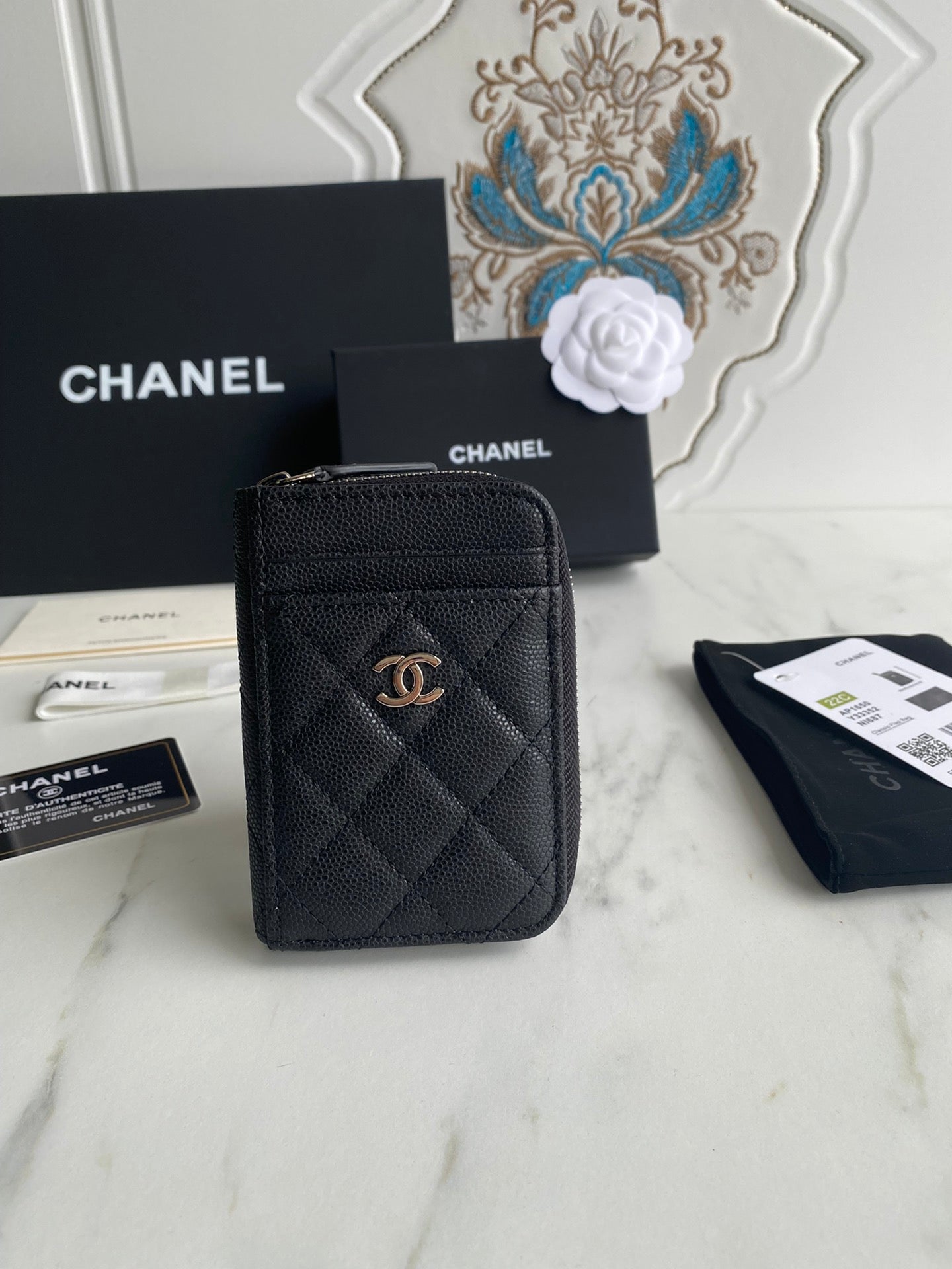 Chanel Zip Card Holder