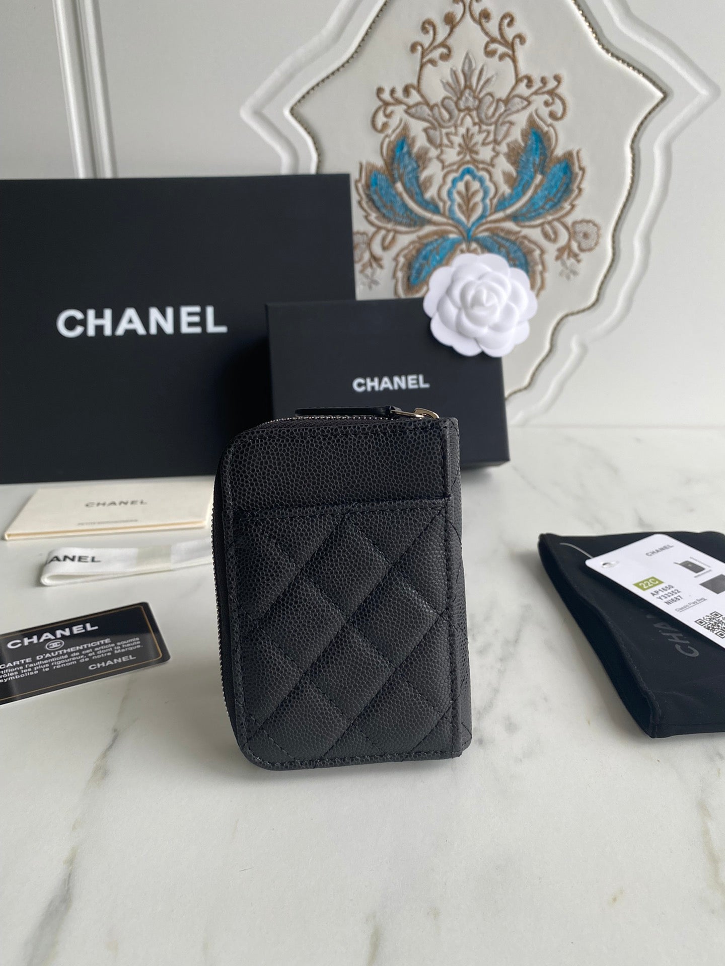 Chanel Zip Card Holder