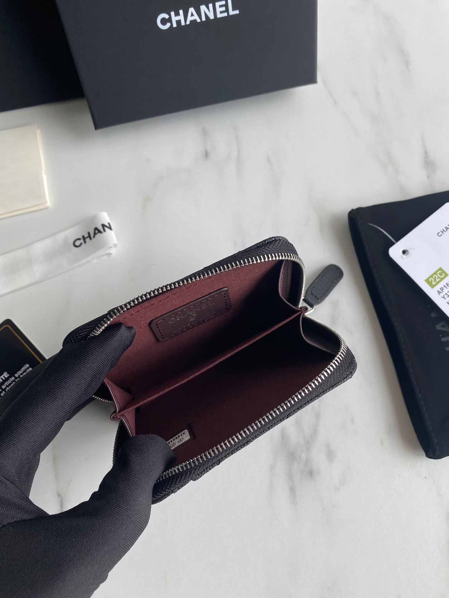 Chanel Zip Card Holder