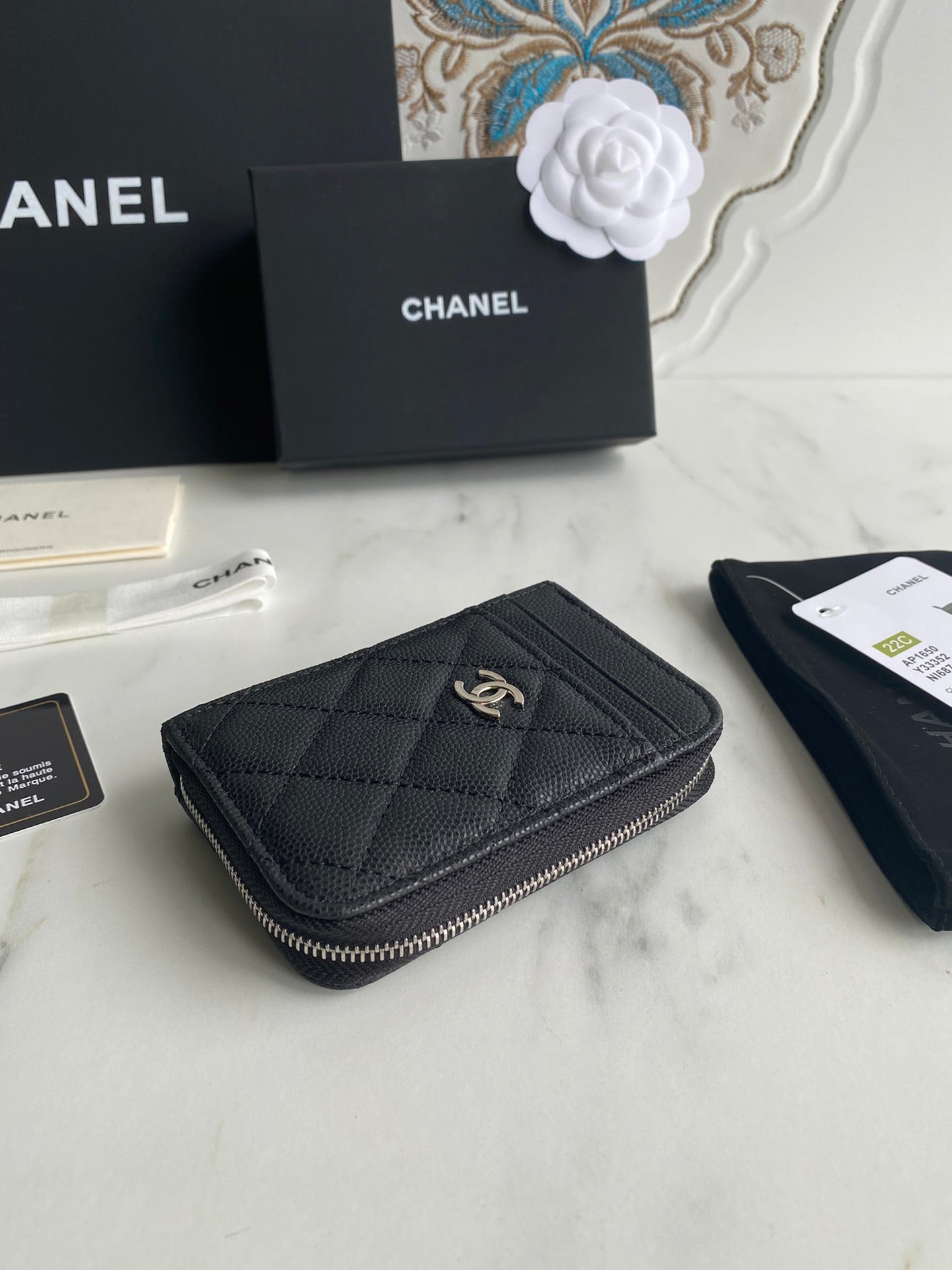 Chanel Zip Card Holder