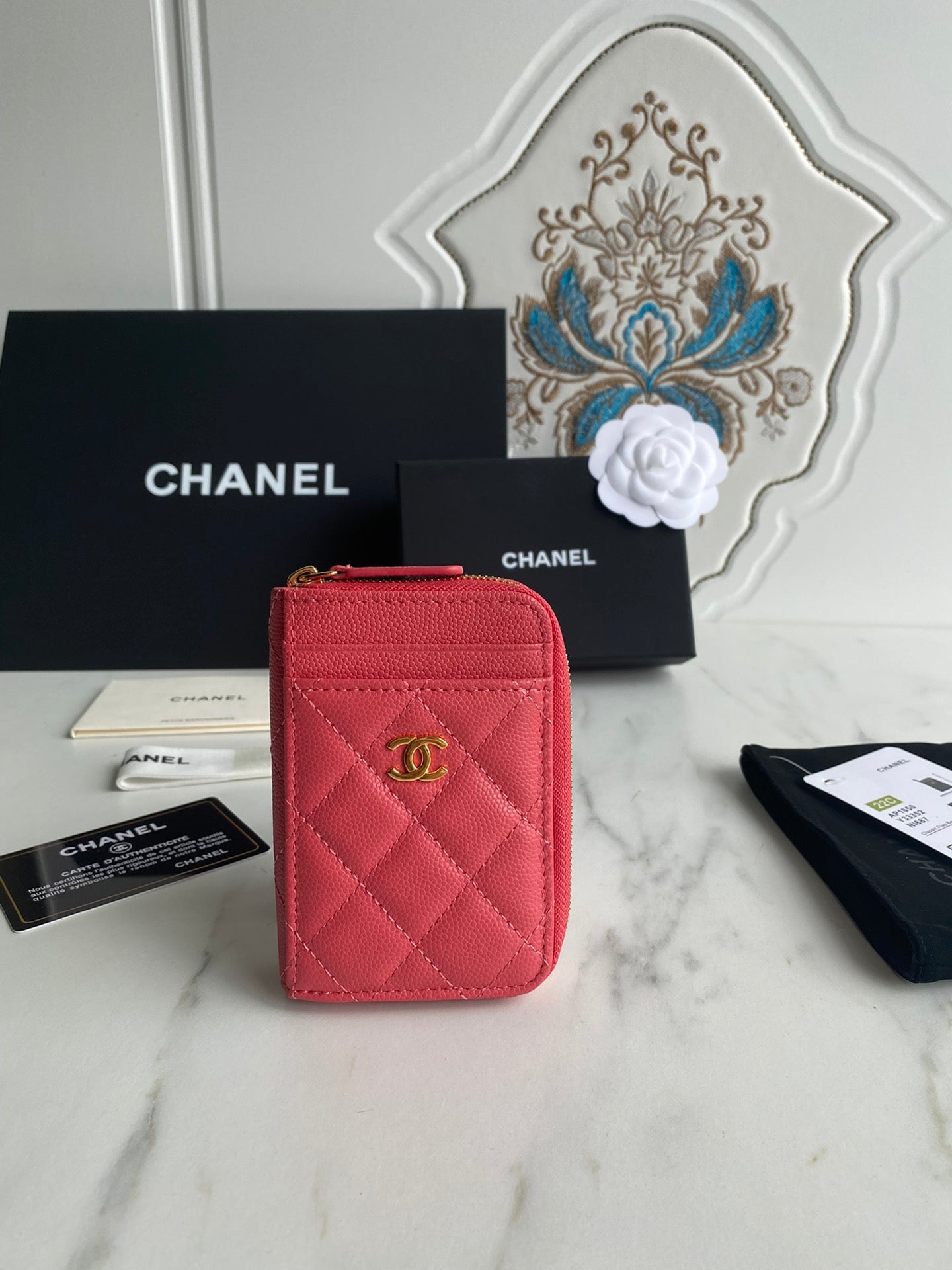 Chanel Zip Card Holder