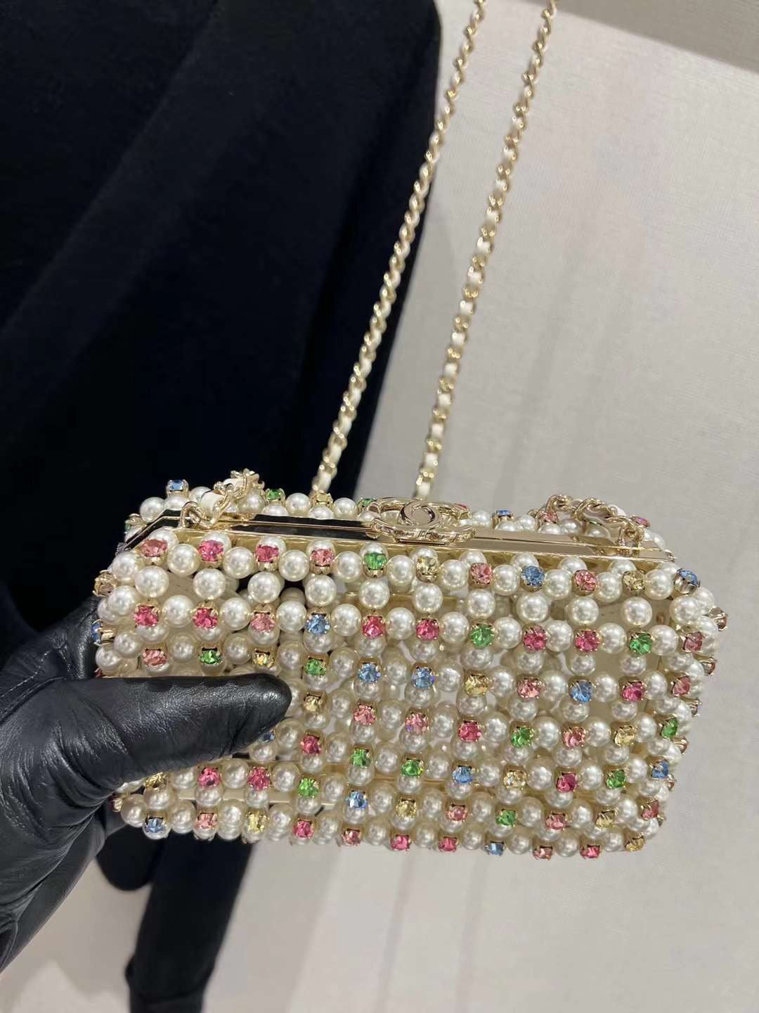 Chanel 23 Bag with studs and pearls