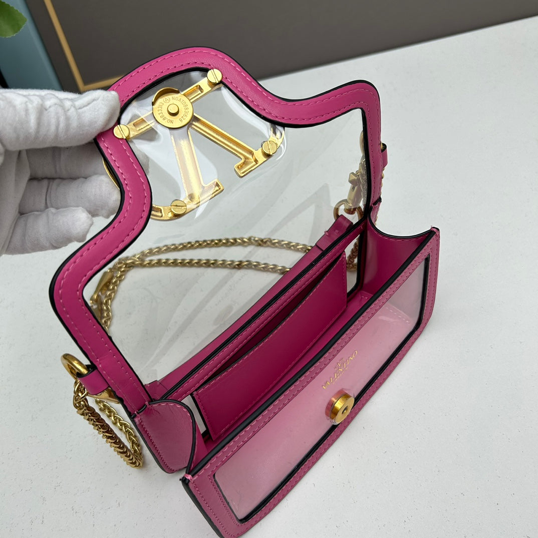 Valentino Vlogo Transparent bag