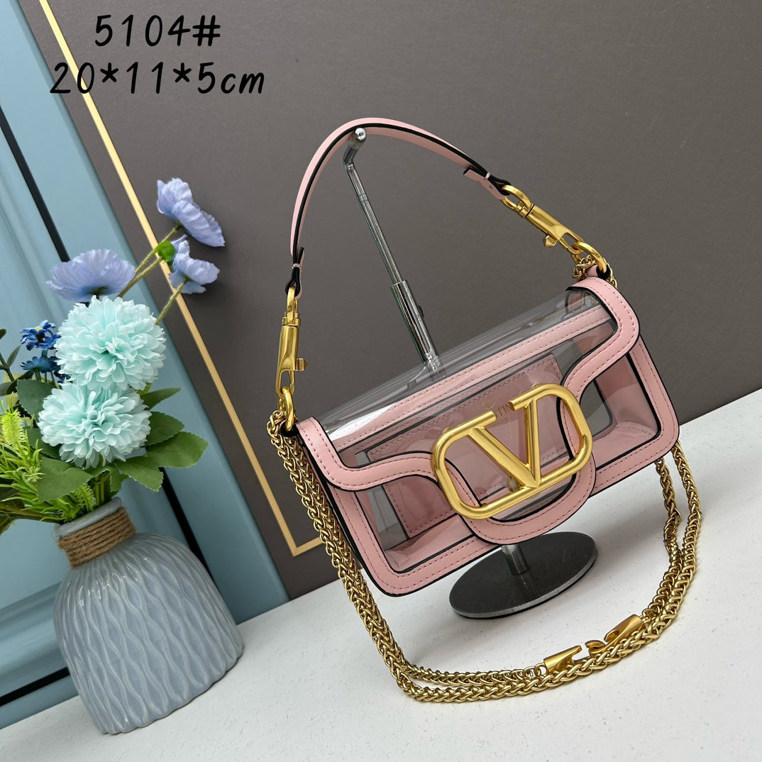 Valentino Vlogo Transparent bag