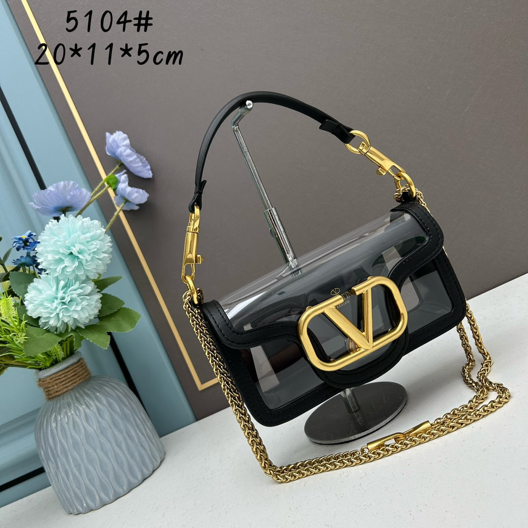 Valentino Vlogo Transparent bag