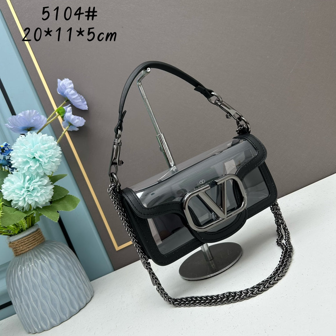 Valentino Vlogo Transparent bag