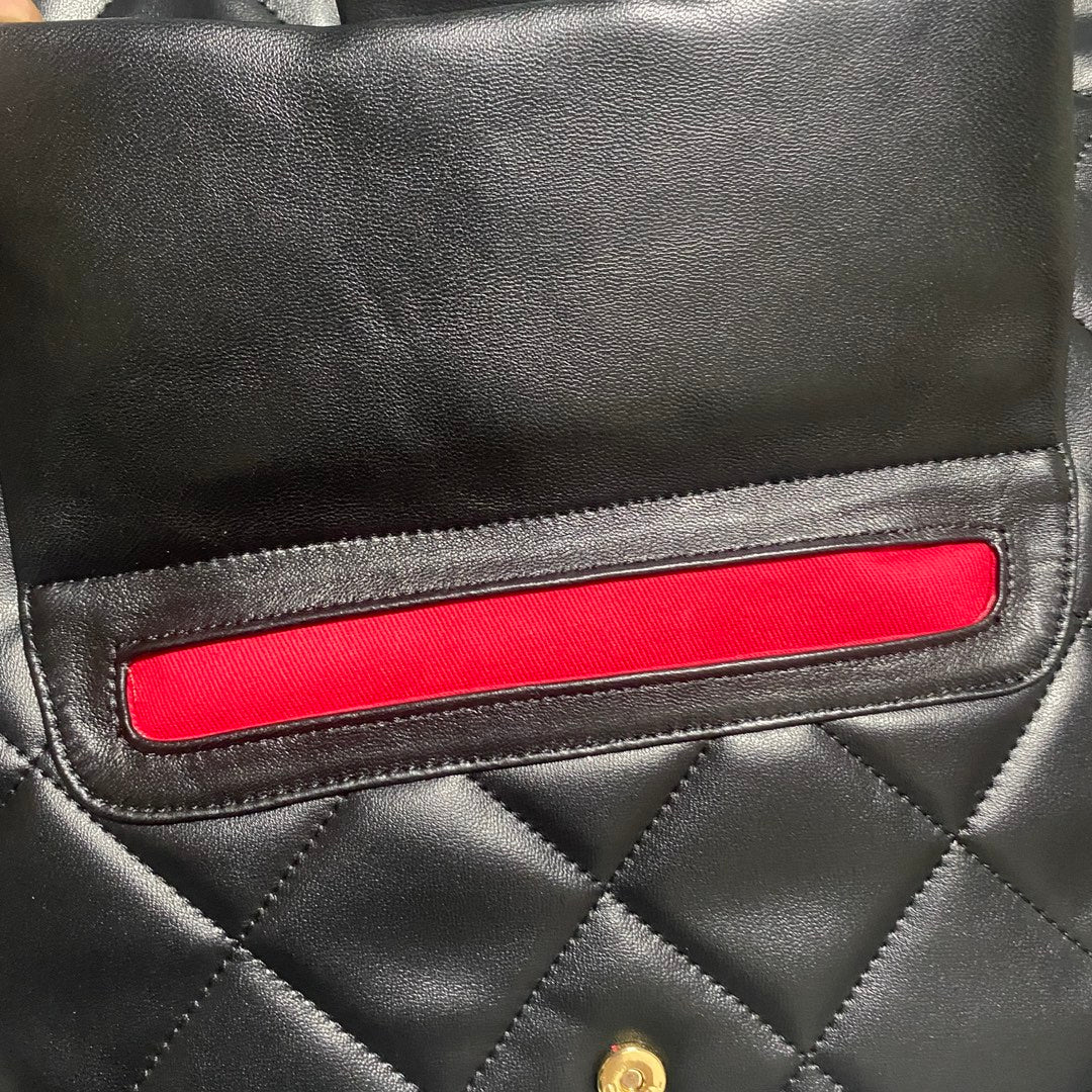 Chanel Leather Chain Shopping Tote Bag