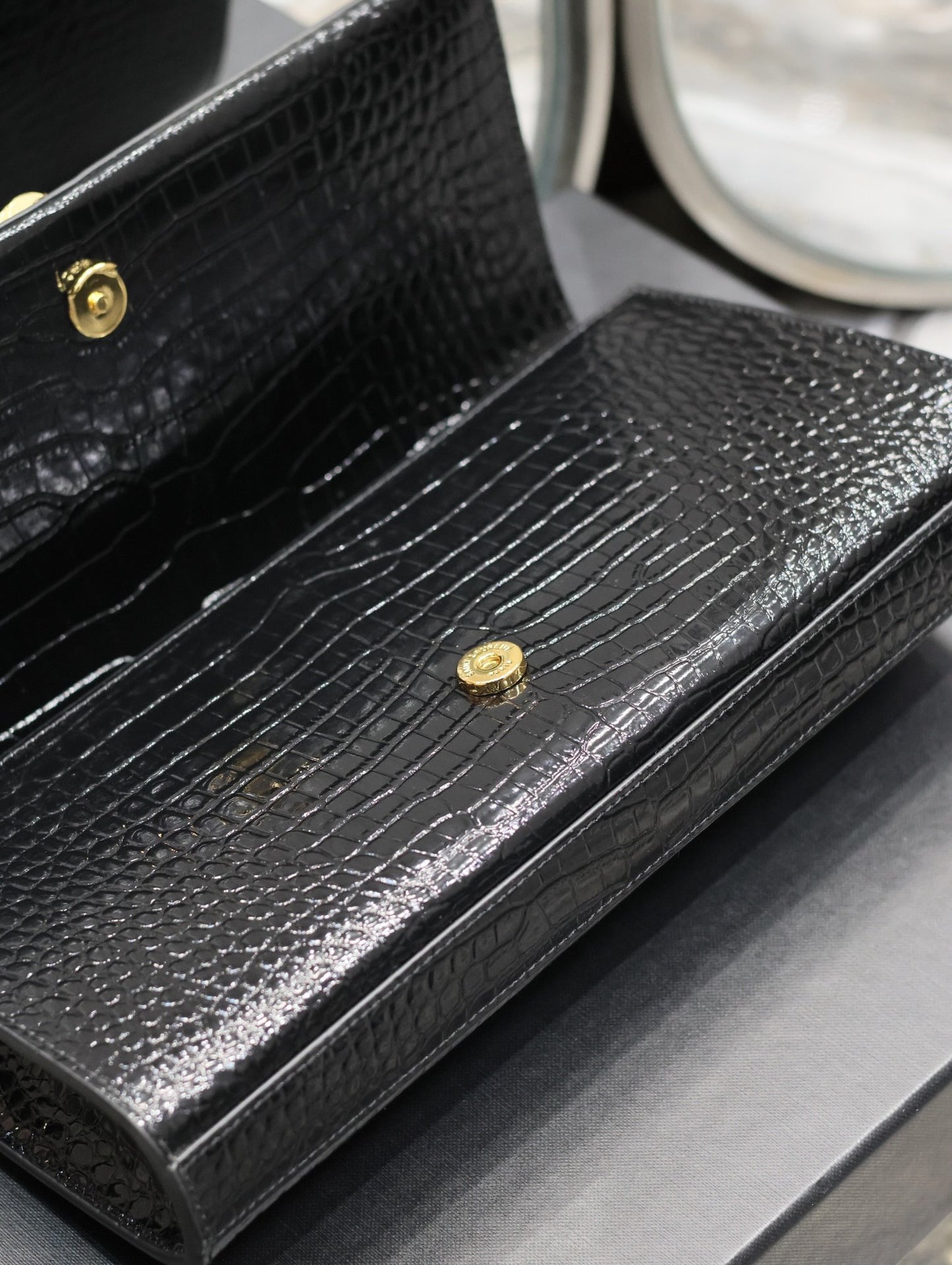YSL Classic Crocodile leather Kate Bag