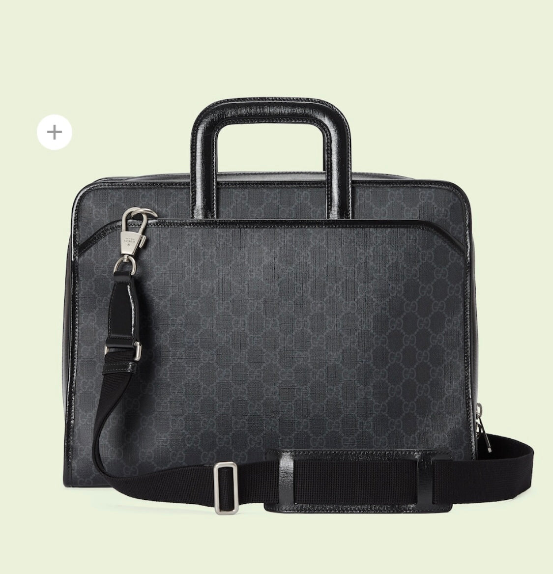 Gucci Large briefcase with Interlocking G in black Supreme