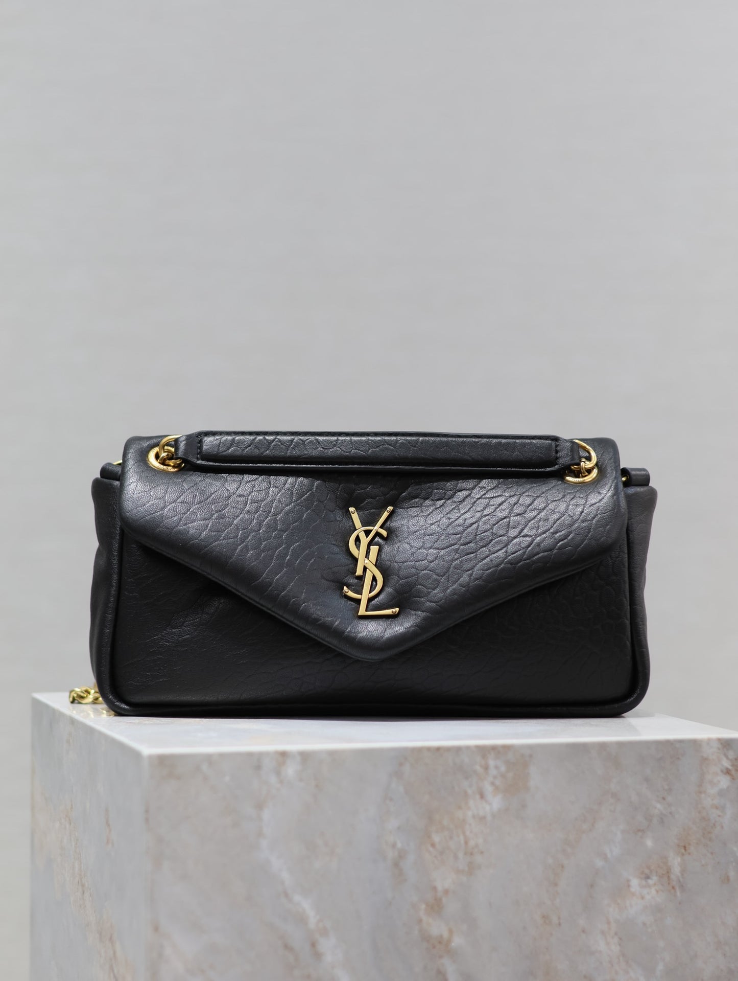 YSL Calypso Grained Lambskin leather bag