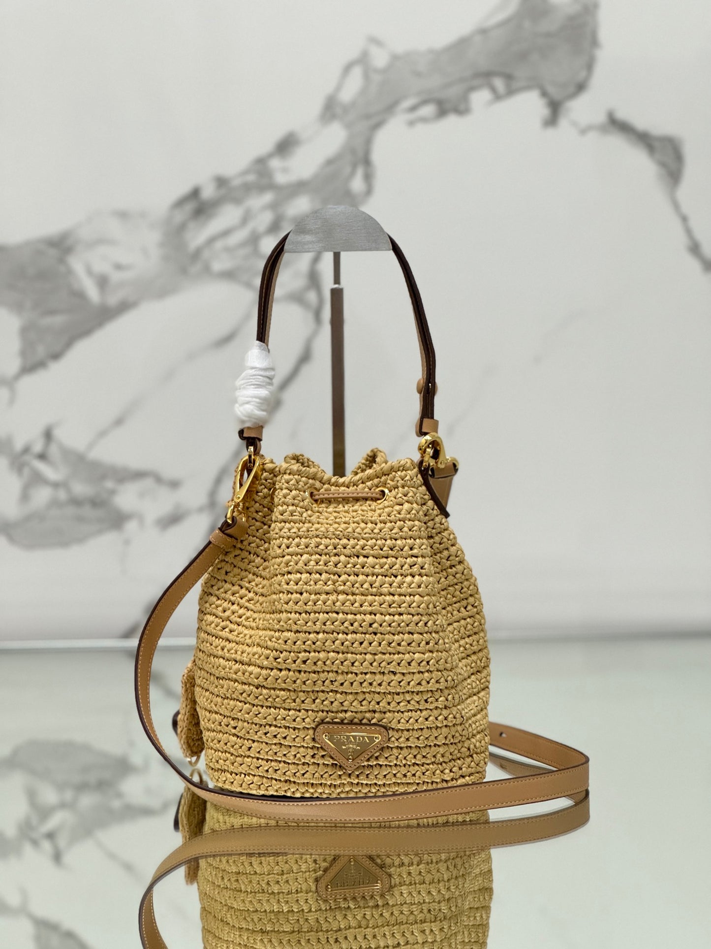 Prada Straw Bucket bag