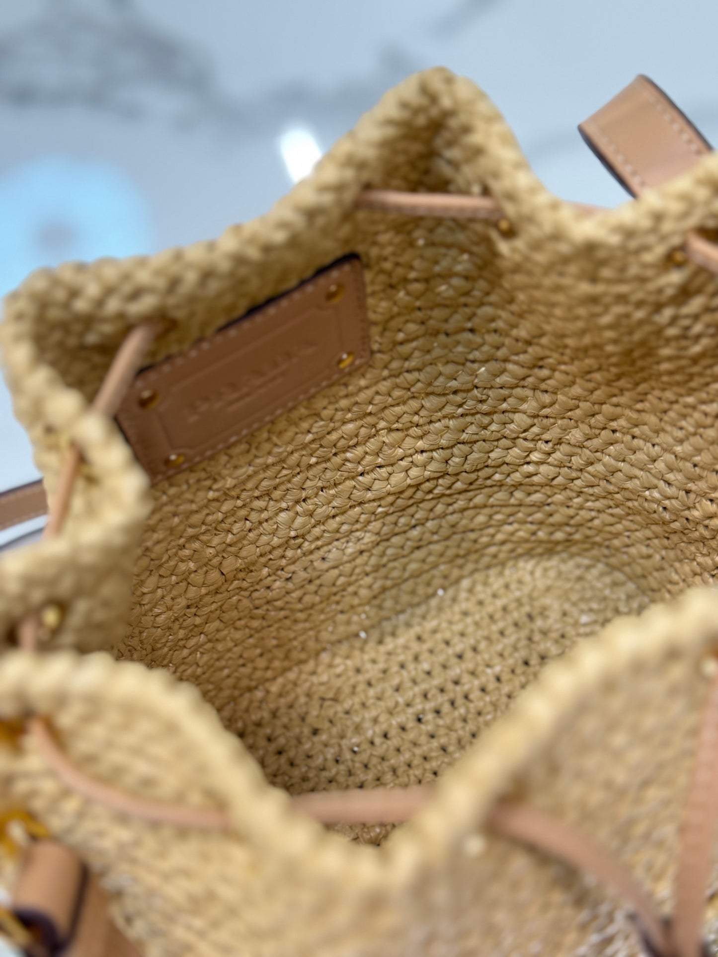 Prada Straw Bucket bag