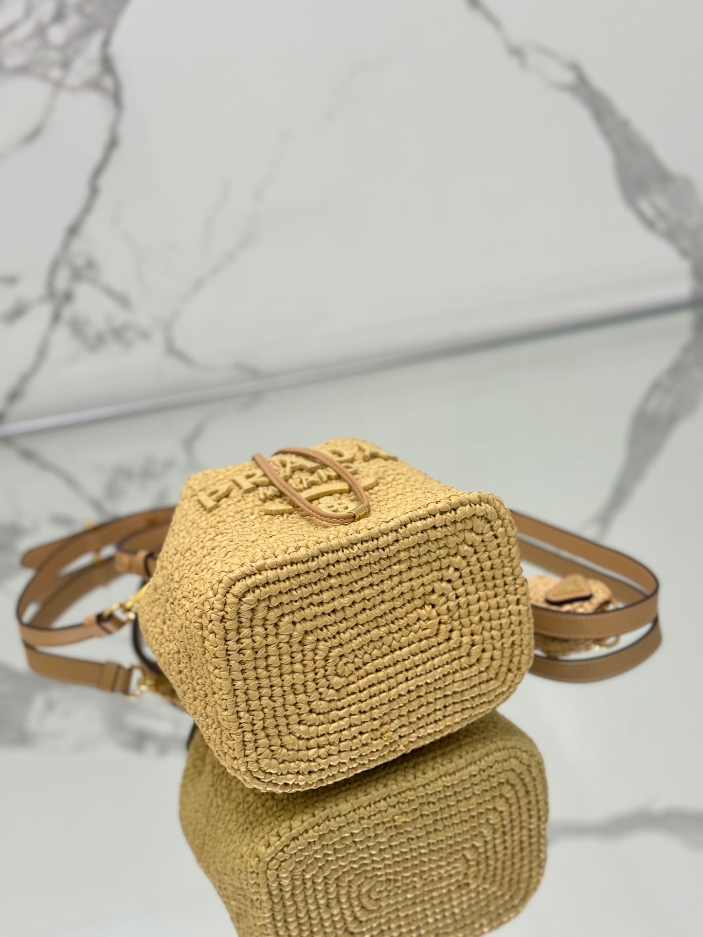 Prada Straw Bucket bag