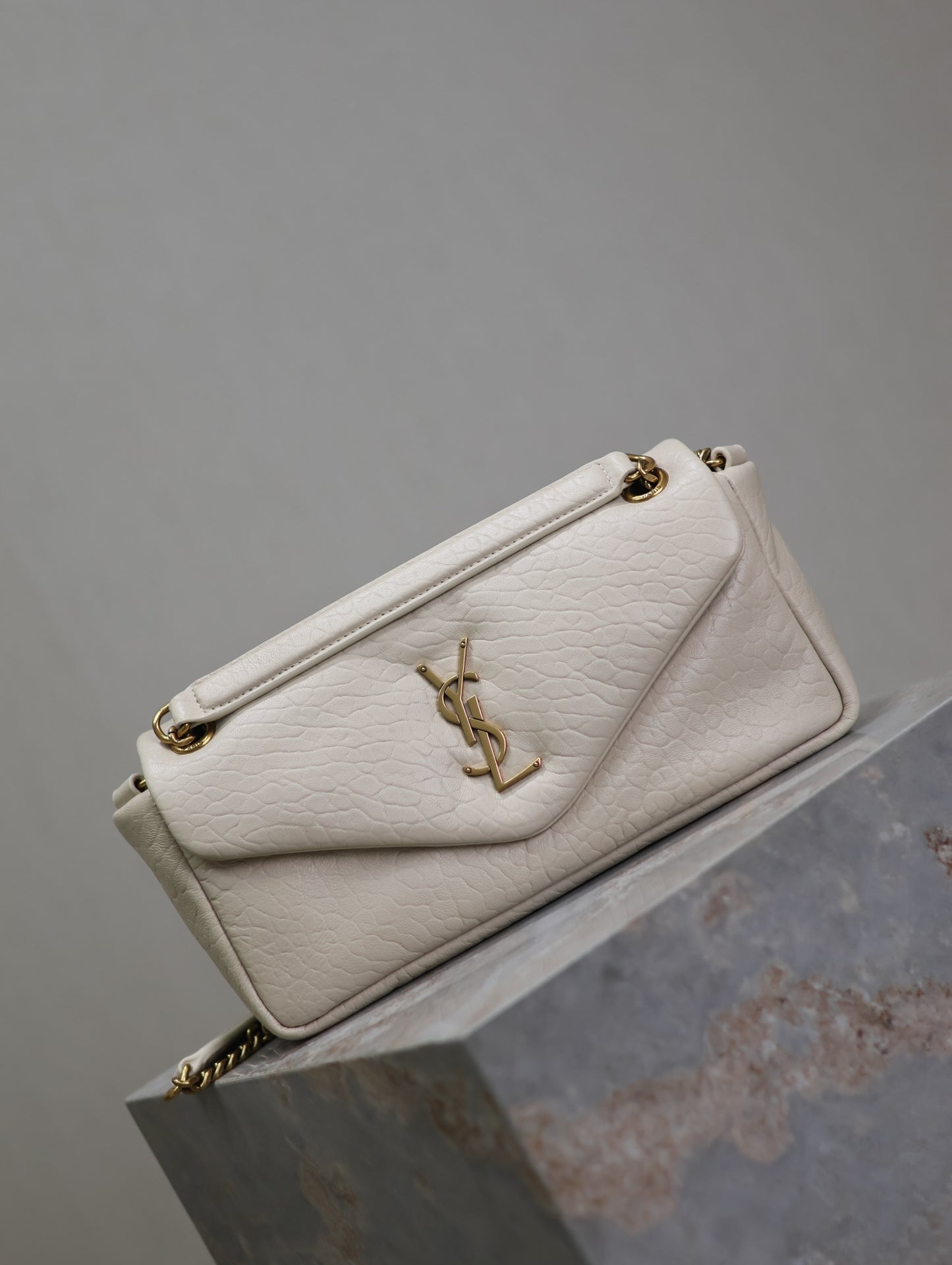 YSL Calypso Grained Lambskin leather bag