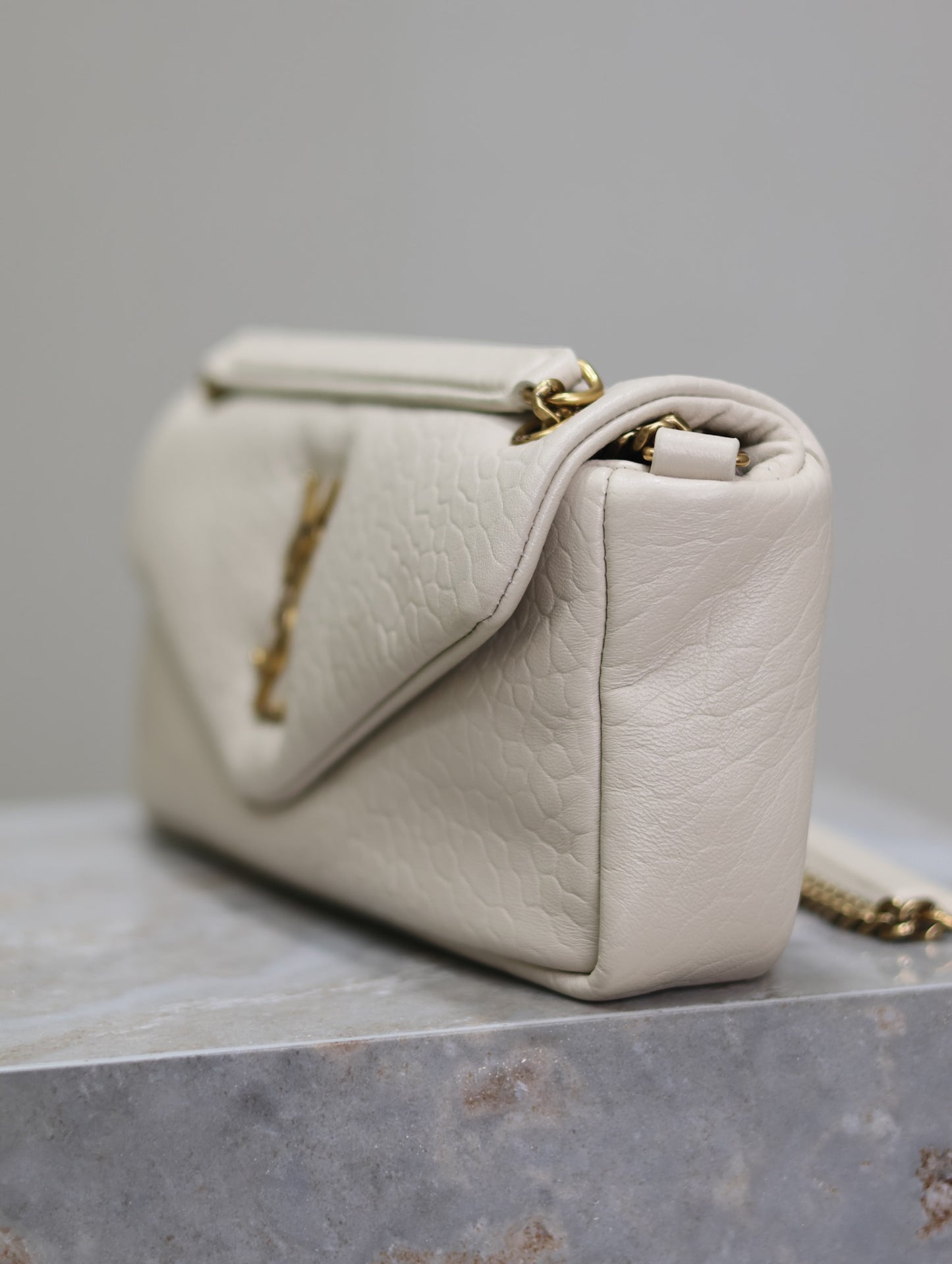YSL Calypso Grained Lambskin leather bag