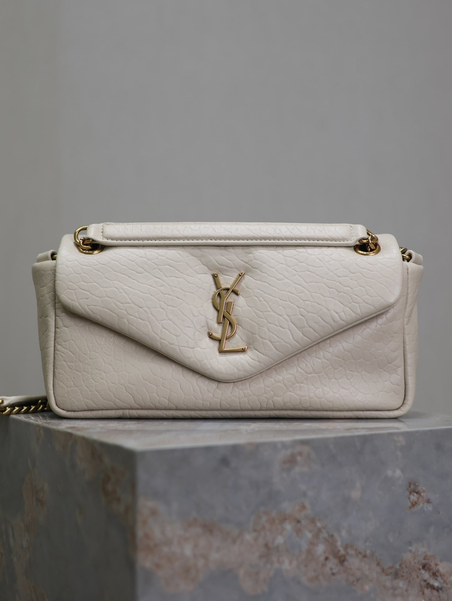 YSL Calypso Grained Lambskin leather bag