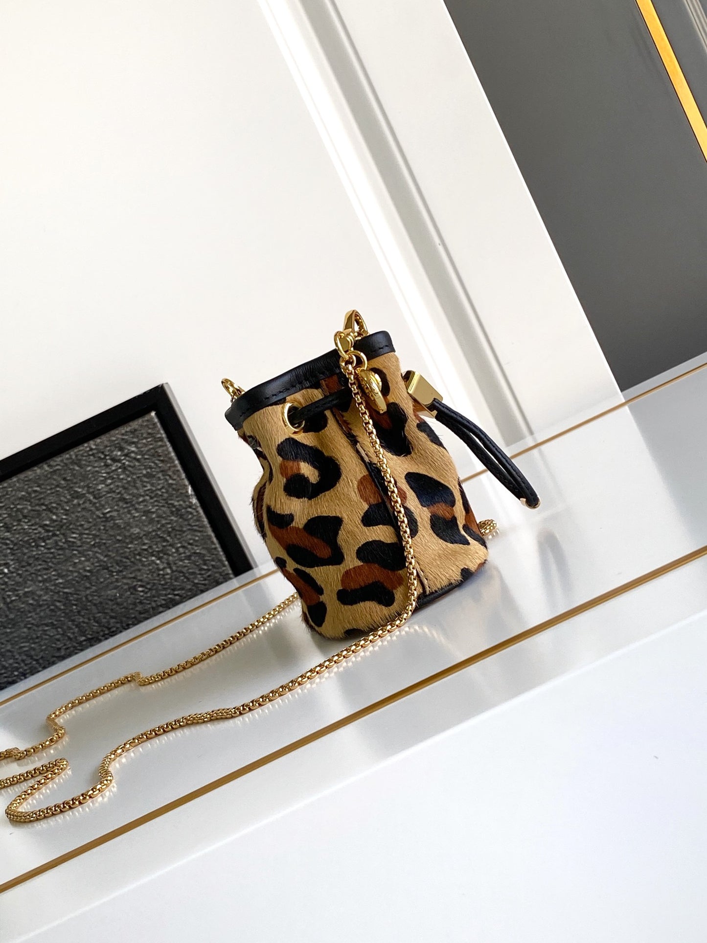 Prada Mini Pouch leopard pattern