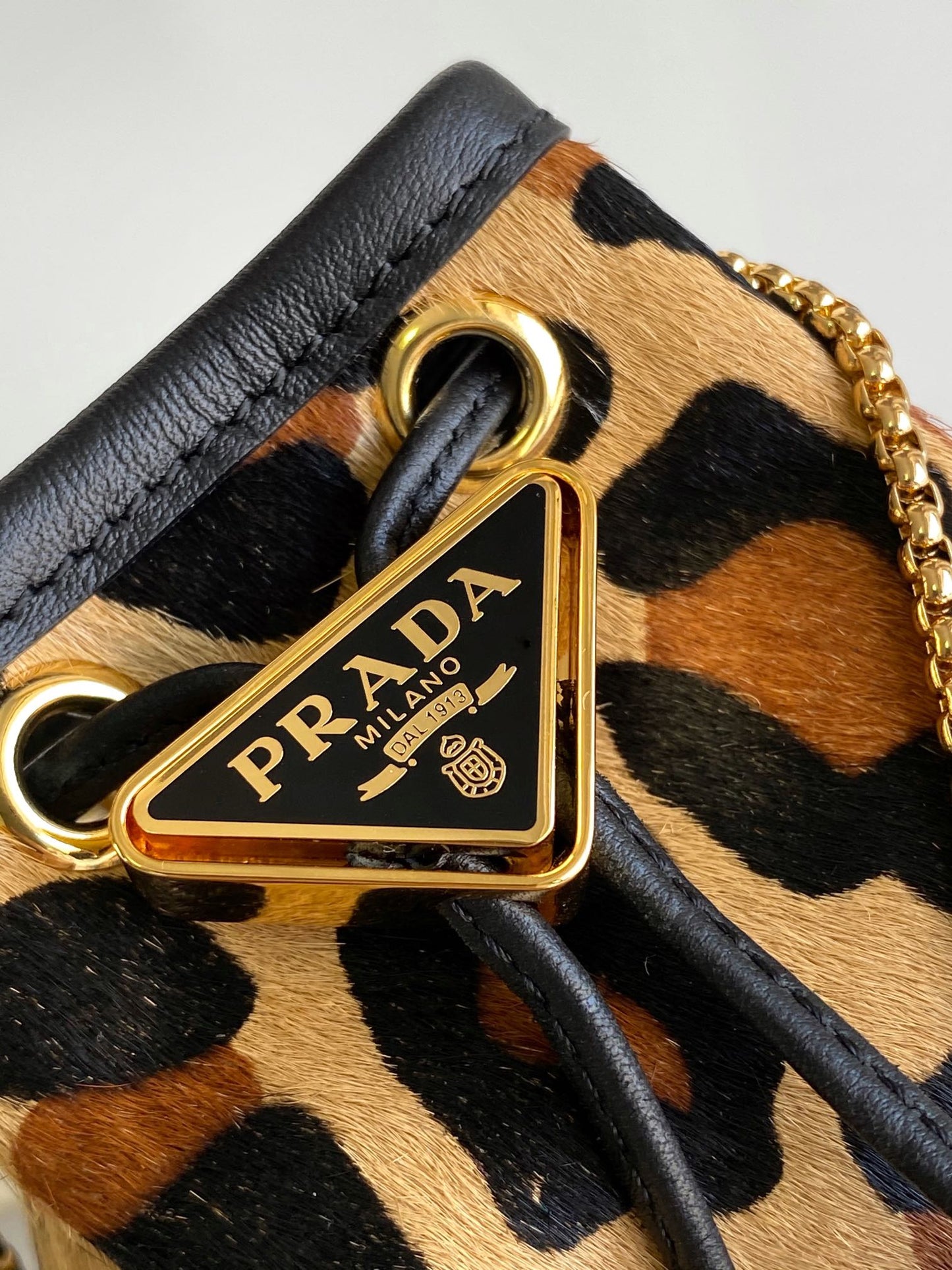 Prada Mini Pouch leopard pattern