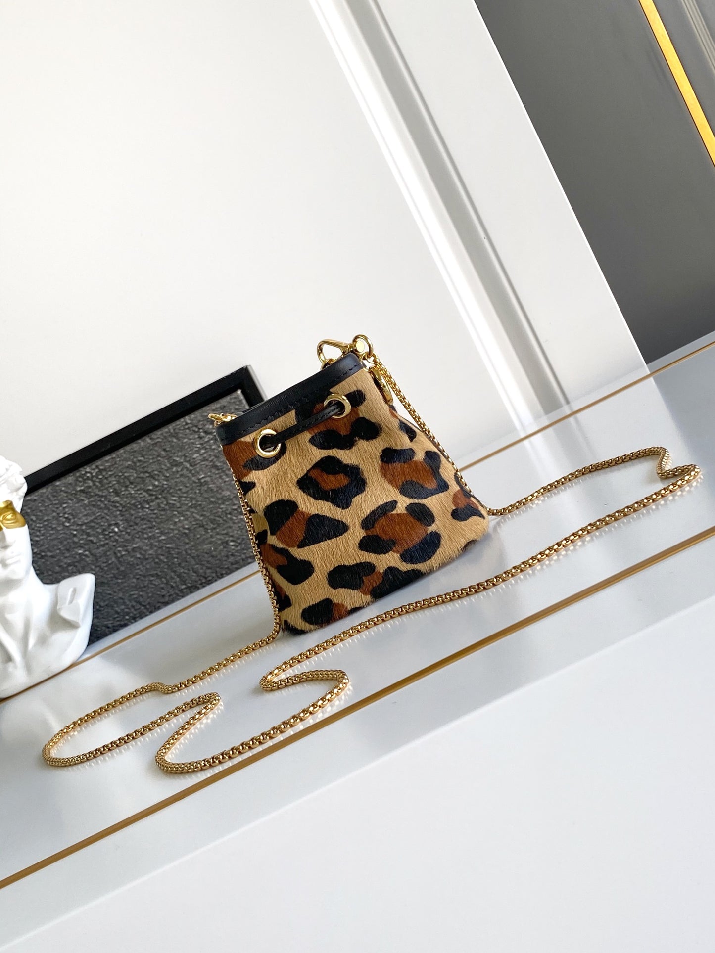 Prada Mini Pouch leopard pattern