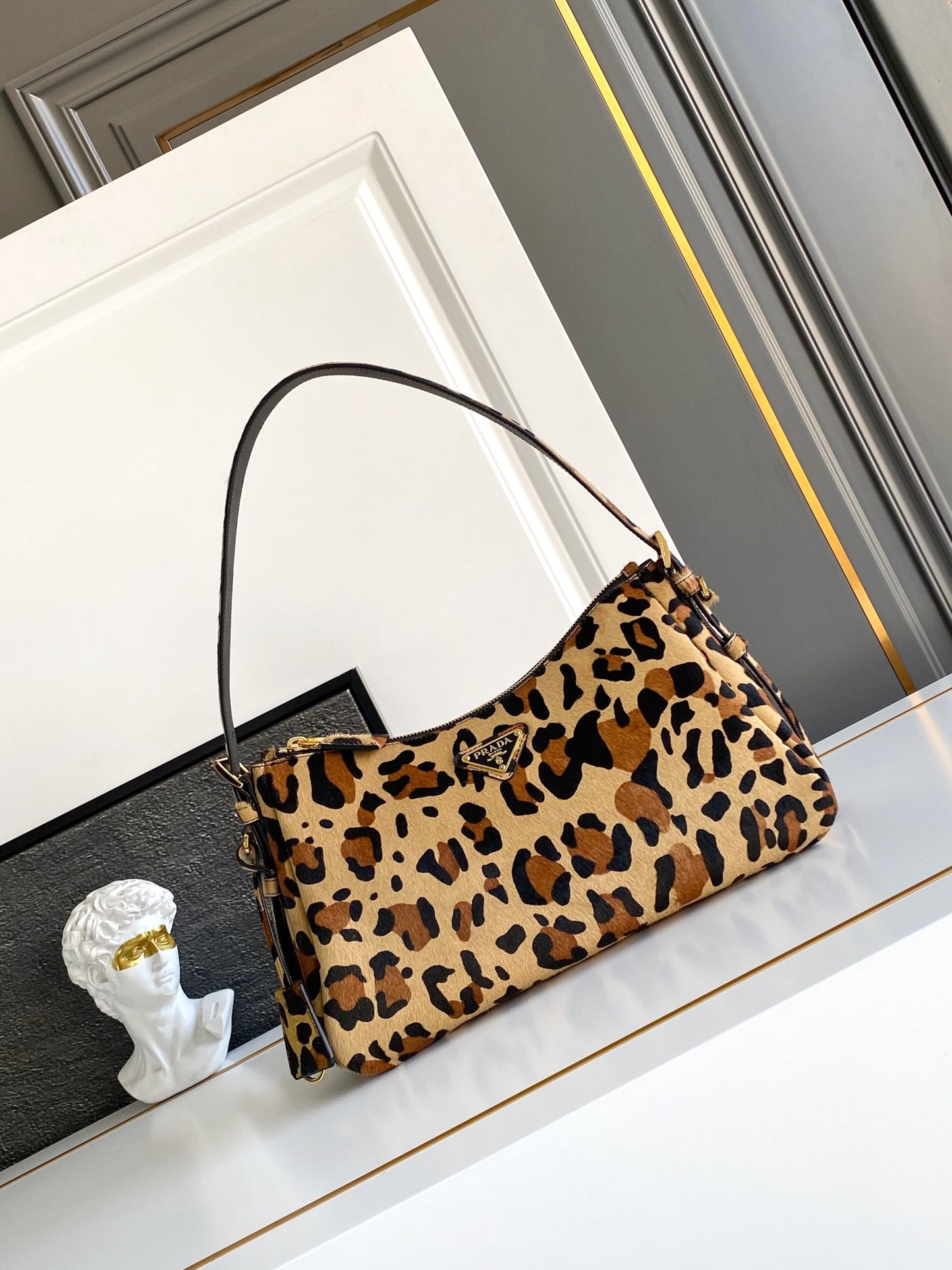 Prada Aimee Medium leopard pattern bag