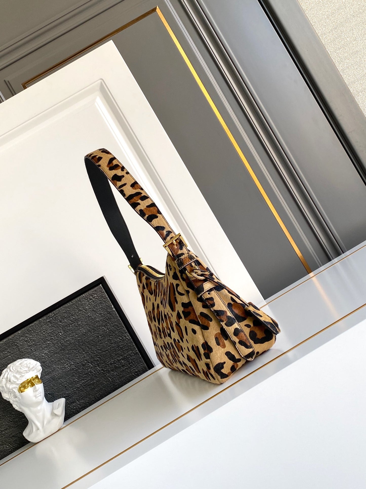 Prada Aimee Medium leopard pattern bag