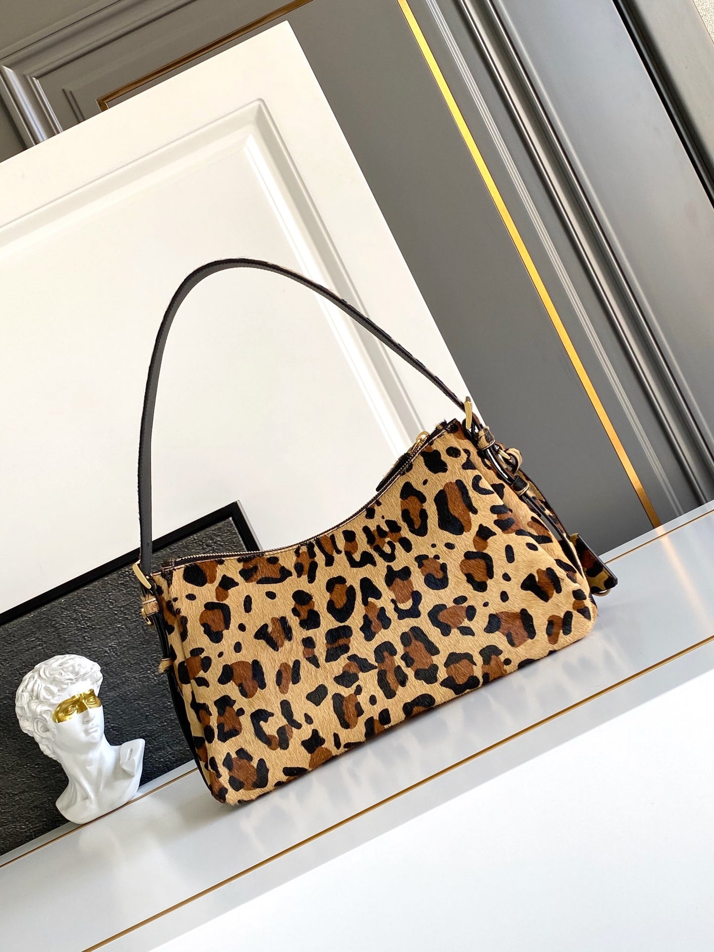 Prada Aimee Medium leopard pattern bag