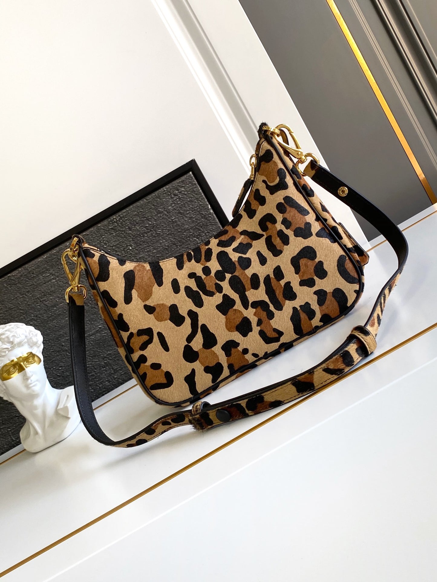Prada Arque Hobo Small bag leopard pattern