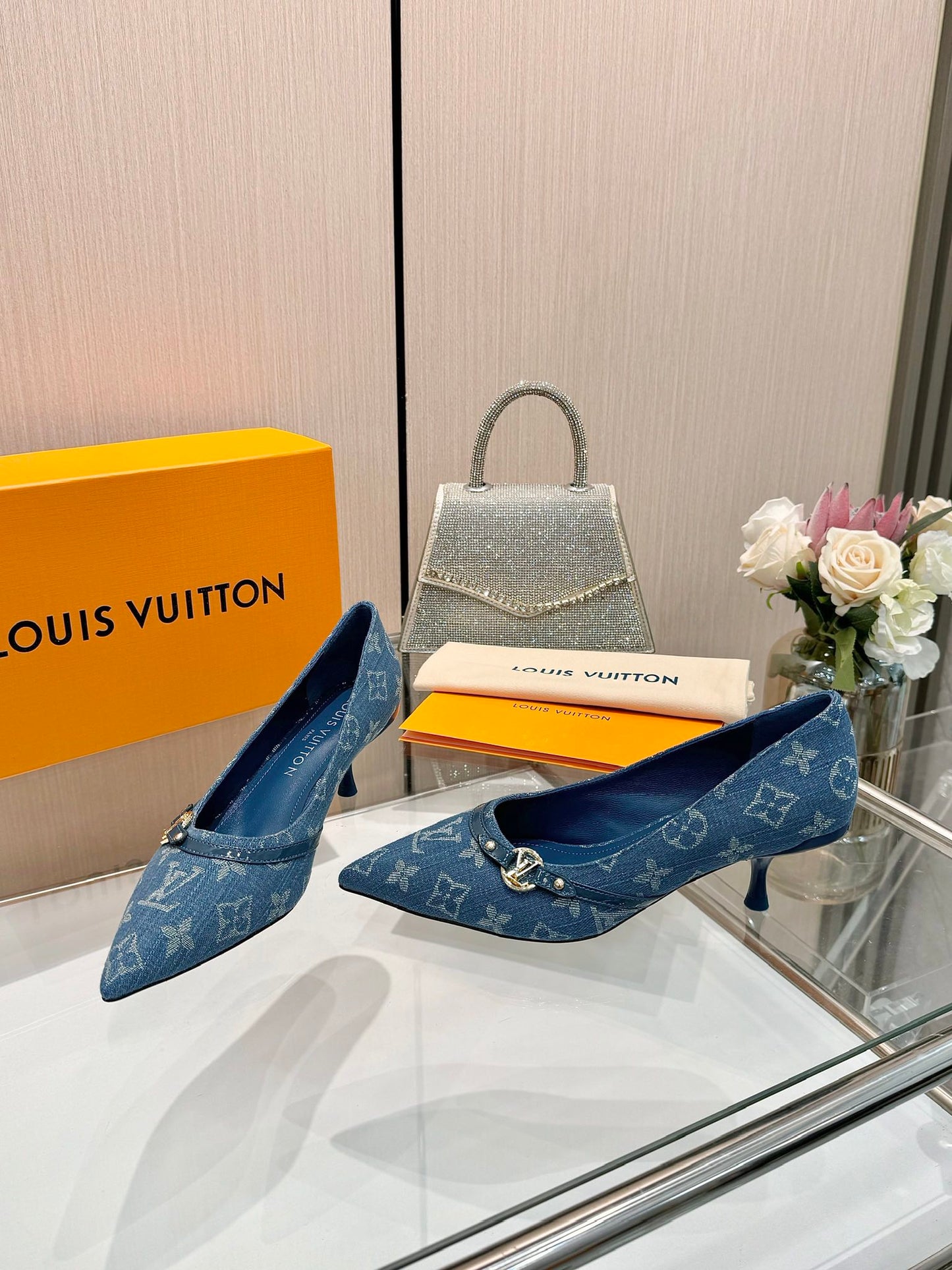 Louis Vuitton Denim Heels
