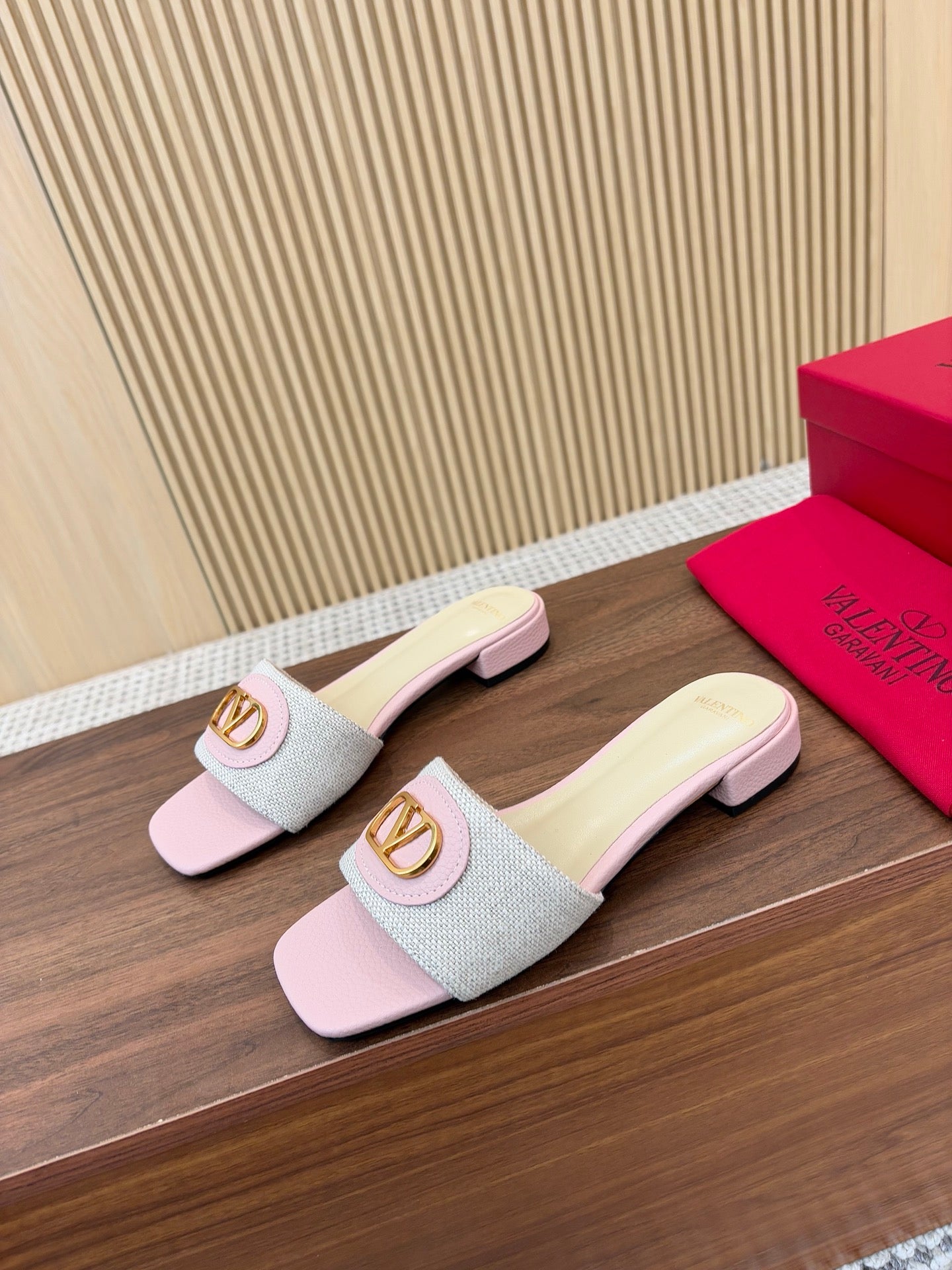 Valentino Denim Slides