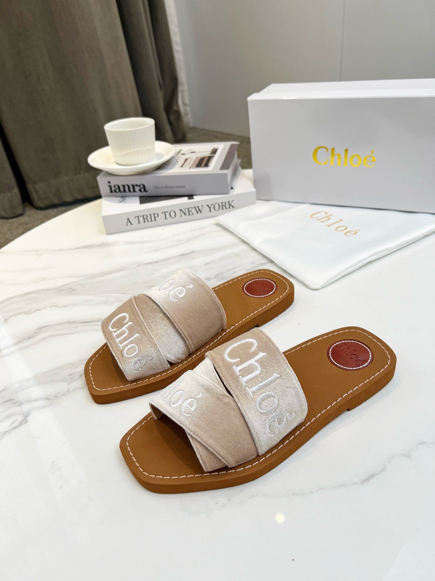 Chloe Suede Slides