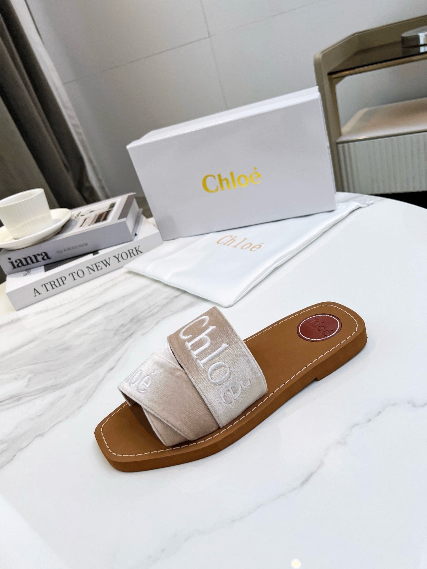 Chloe Suede Slides