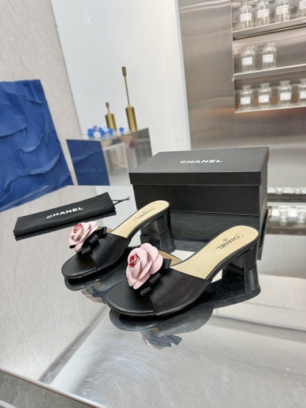 Chanel Camellia Heel Sandal