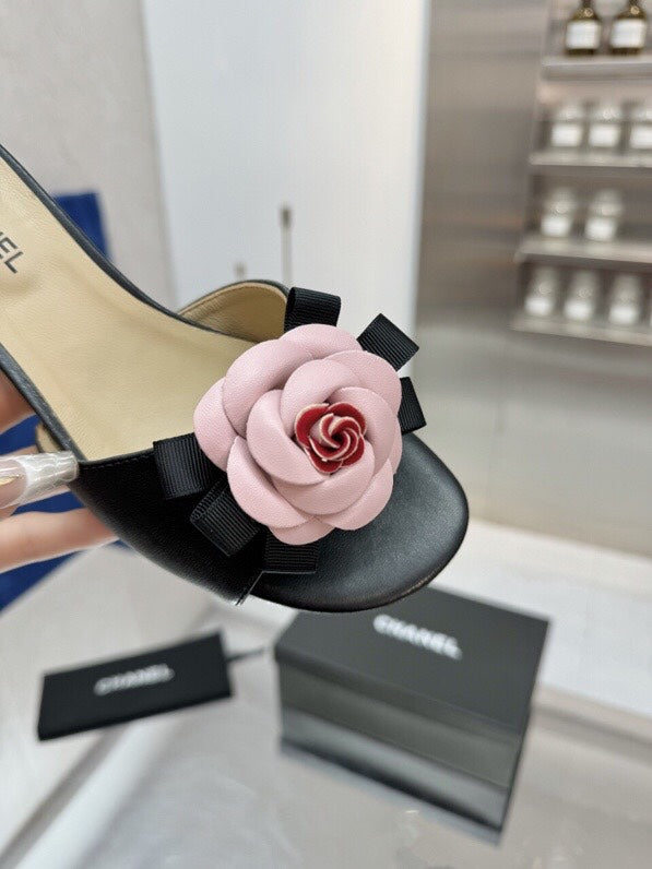 Chanel Camellia Heel Sandal