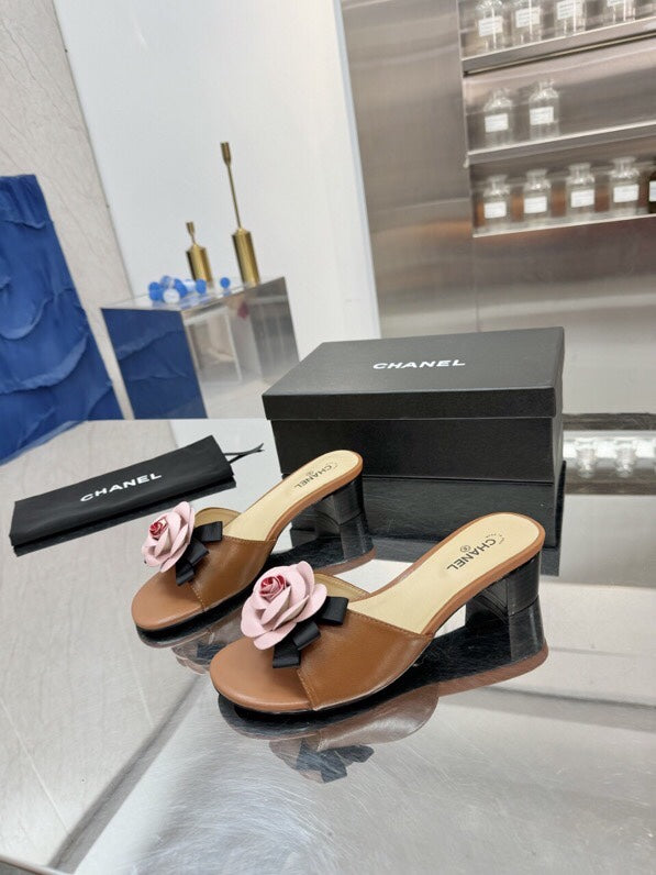 Chanel Camellia Heel Sandal