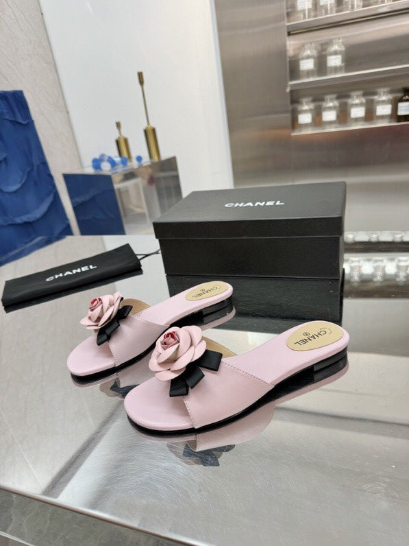 Chanel Camellia Slides