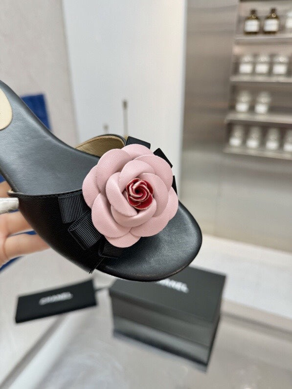 Chanel Camellia Slides
