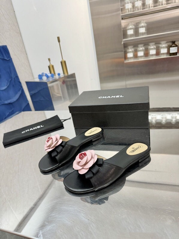Chanel Camellia Slides