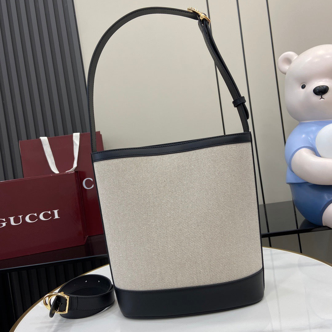 Gucci 73 small bucket bag in canvas